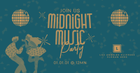 Midnight Music Party Facebook Ad Design