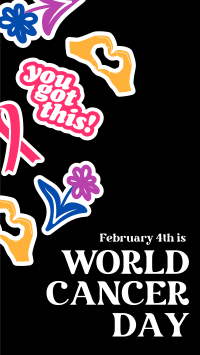 Cancer Day Stickers Instagram Story Design