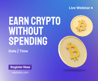 Earn Crypto Live Webinar Facebook post Image Preview