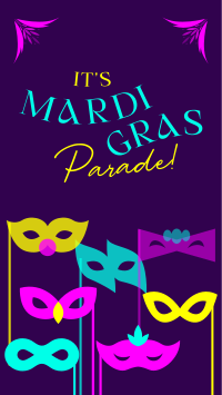 Mardi Gras Masks Instagram Reel Preview