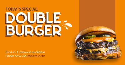 Double Burger Facebook ad Image Preview