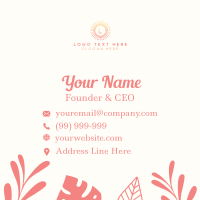 Summer Tropical Foliage Business Card Design