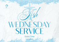 Ash Wednesday Simple Reminder Postcard Design