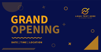 Geometric Shapes Grand Opening Facebook ad Image Preview