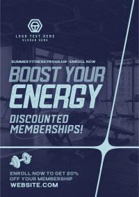 Modern Summer Fitness Membership Flyer Design