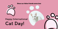 Pink International Cat Day Twitter post Image Preview