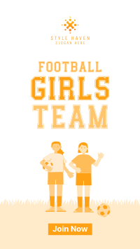 Girls Team Football Facebook story Image Preview
