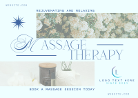 Sophisticated Massage Therapy Postcard Image Preview