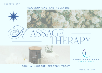 Sophisticated Massage Therapy Postcard Image Preview