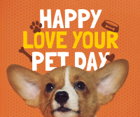 Wonderful Love Your Pet Day Greeting Facebook Post Design