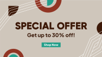 Special Offer Geometric Pattern Facebook Event Cover Design