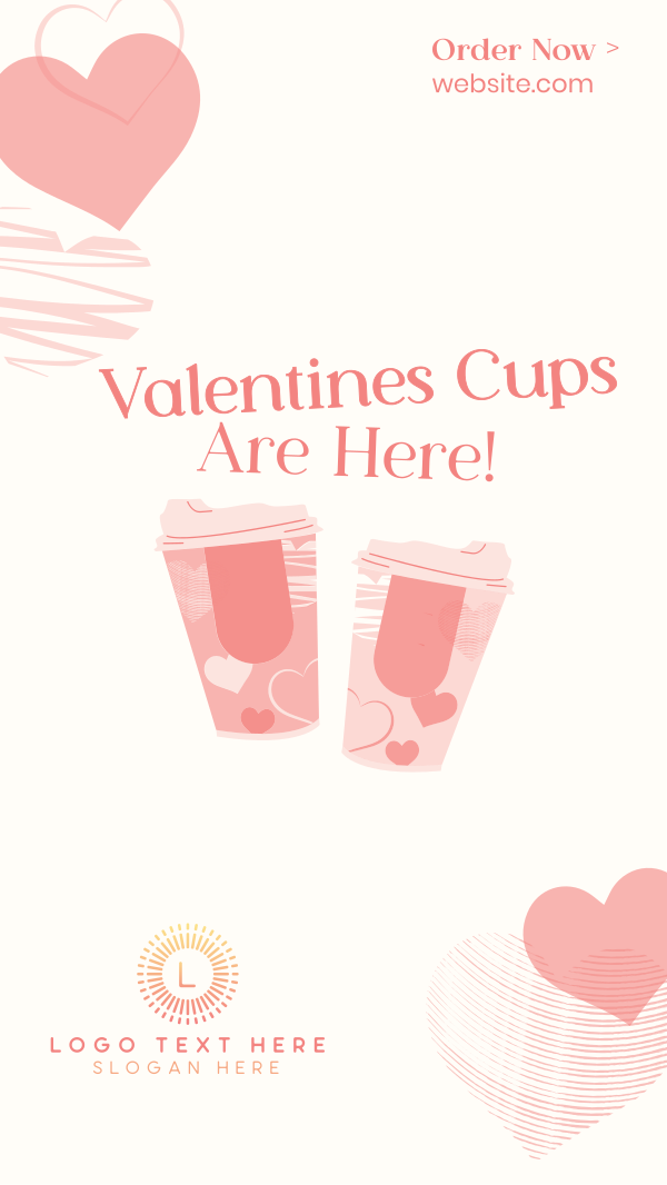 Valentine Cups Instagram Story Design Image Preview