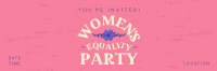 Women's Equality Celebration Twitter Header Design