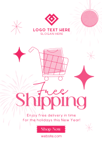 New Year Shipping Flyer Image Preview