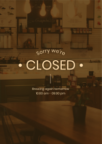 Coffee Shop Closed Flyer Design