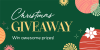 Abstract Christmas Giveaway Twitter post Image Preview