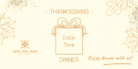 Thanksgiving Dinner Party Twitter Post Design
