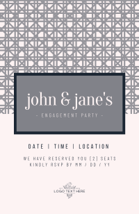 Basket Weave Invitation