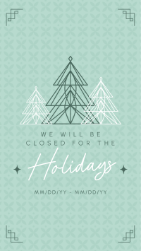 Ornamental Holiday Closing Instagram Story Design