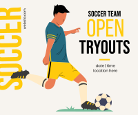 Soccer Tryouts Facebook Post Image Preview