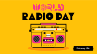 Radio Day Retro Facebook Event Cover Design