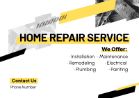 Modern Repair Service Postcard Image Preview