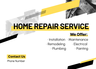 Modern Repair Service Postcard Image Preview