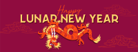 Lunar Year Chinese Dragon Facebook Cover Design