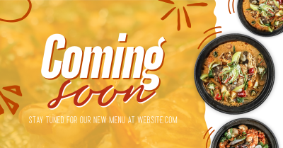 New Menu Coming Soon Facebook ad Image Preview