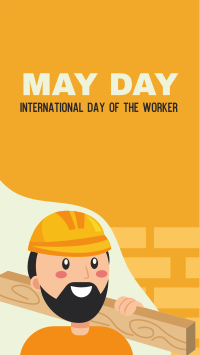 Construction May Day Facebook Story Design