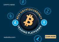 Cryptocurrency Trading Platforms Postcard Design