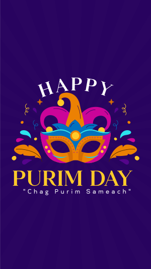Purim Celebration Event Facebook story Image Preview