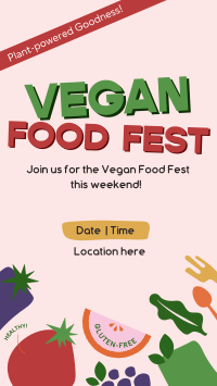 Blocky Vegan Food Fest YouTube Short Design