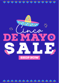 Party with Sombrero Sale Flyer Design
