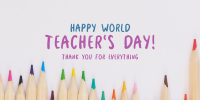 Teacher's Day Color Pencil Twitter post Image Preview