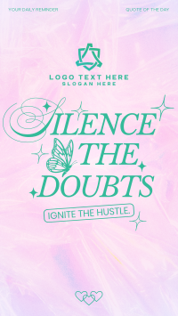 Y2K Quote Silence Doubts TikTok Video Design