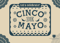 Cinco de Mayo Picado Greeting Postcard Image Preview