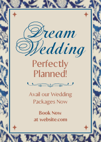 Decorative Vintage Wedding Poster Image Preview