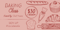 Illustrated Baking Class Twitter Post Image Preview