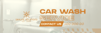 Professional Car Wash Service Twitter Header Image Preview