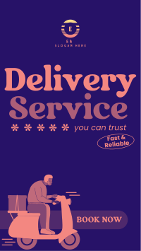 Retro Courier Service Instagram reel Image Preview