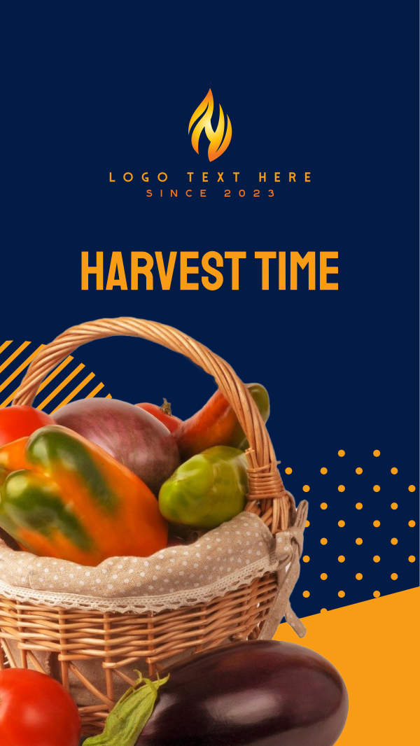 Harvest Vegetables Instagram Story Design Image Preview