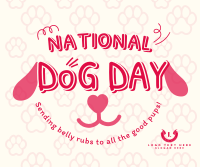 National Dog Day Facebook Post Design