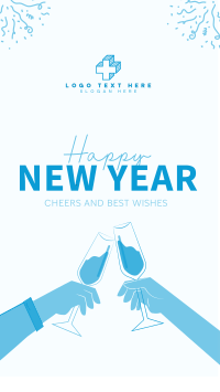 Cheers To New Year Facebook Story Design