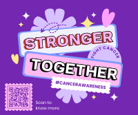 We're Stronger than Cancer Facebook Post Design