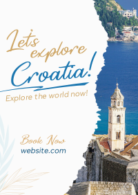 Beautiful Places In Croatia Flyer Design