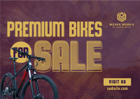 Premium Bikes Super Sale Postcard Image Preview