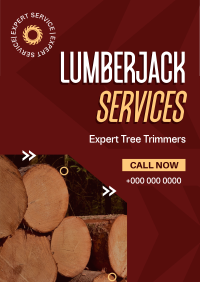 Expert Lumberjack Services Poster Design