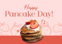 Strawberry Pancakes Postcard Image Preview