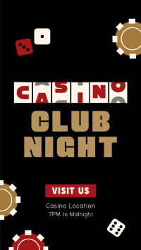 Casino Club Night Instagram story Image Preview